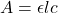 \[A = \epsilon l c\]