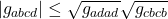 \[\left| g_{abcd} \right| \leq \sqrt{g_{adad}}\sqrt{g_{cbcb}}\]